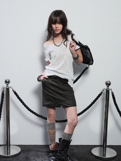 Polarized Fabric Straight Skirt【s0000016239】