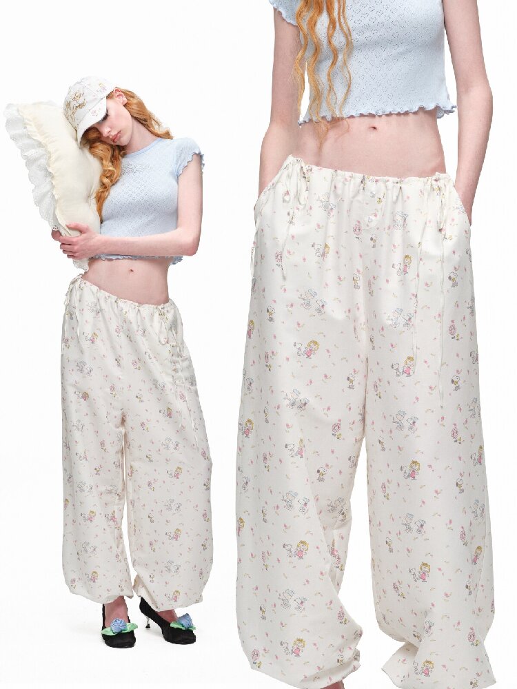 Printed Cotton Balloon Pants【s0000016920】