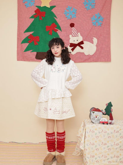 Doll Collar Cotton Half Skirt Set【s0000011201】