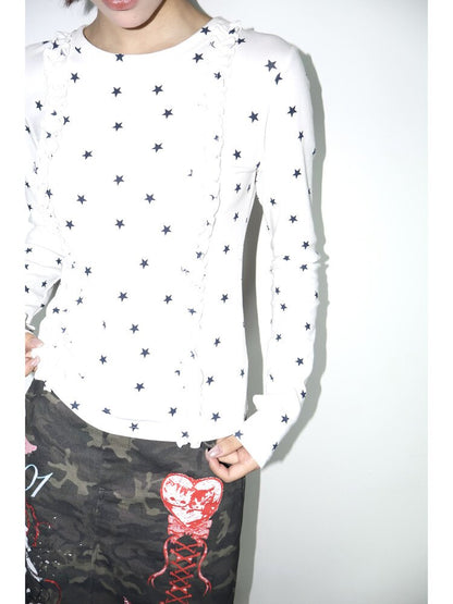 Star Cotton Overfinger Top【s0000018660】