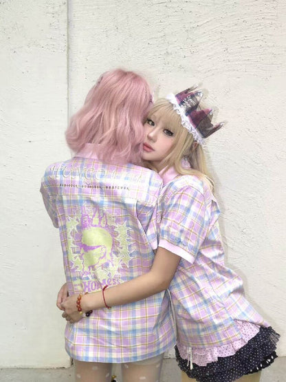 Dance Floor Climax Plaid T-Shirt【s0000016962】