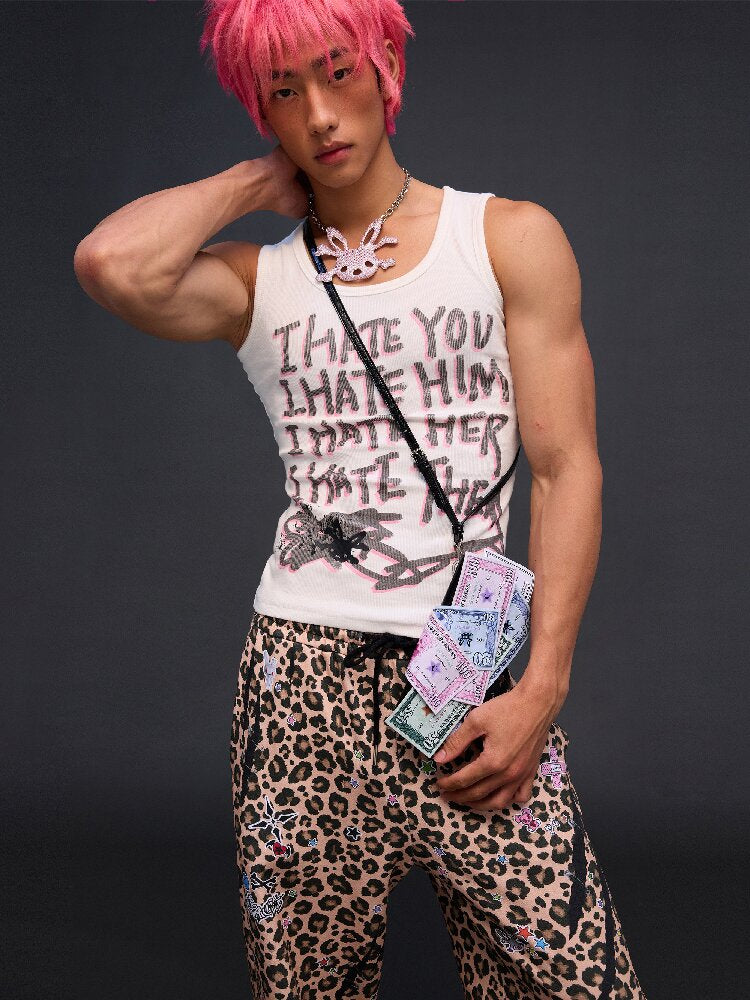 Hate Printed Vest【s0000017291】
