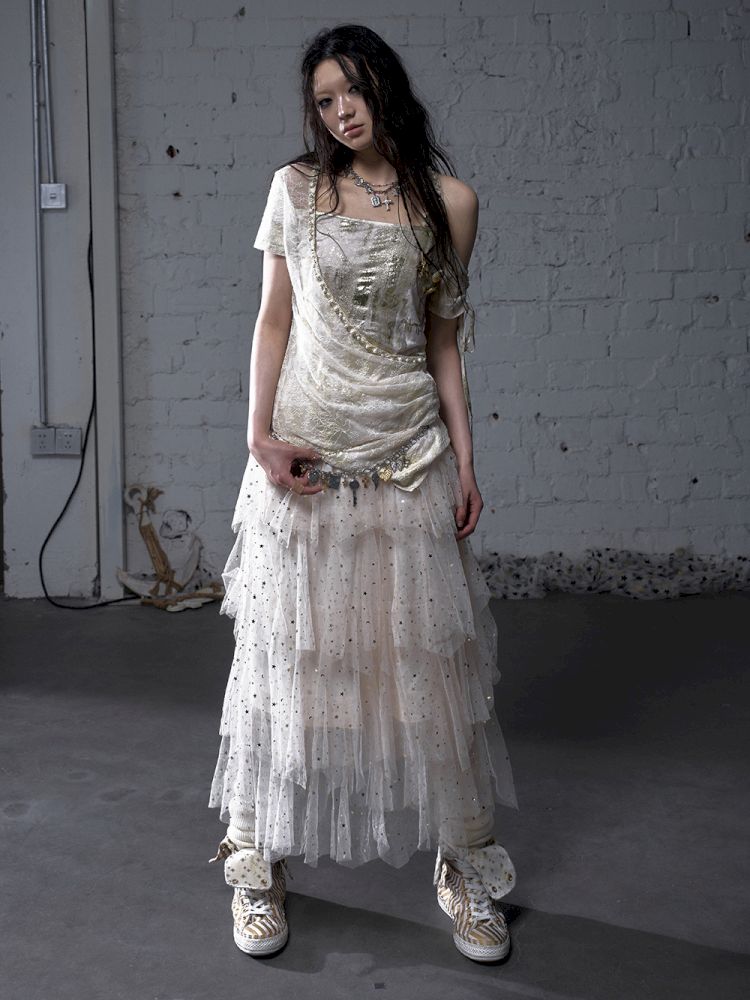 Patchwork two-way short-sleeved T-shirt【s0000012788】