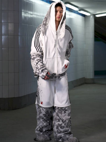 Faux Two-Piece Skull Print Sweatpants【s0000014420】