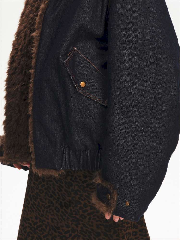 French Lamb Wool Cropped Jacket【s0000015056】