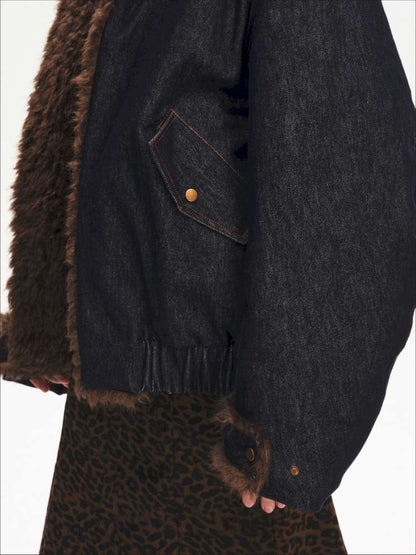 French Lamb Wool Cropped Jacket【s0000015056】