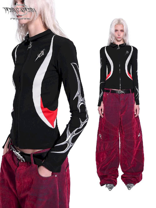 Racing Pull Zipper Stretch Jacket【s0000011016】