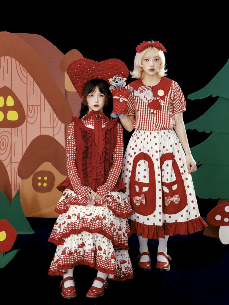 3D Pocket Polka Dot Skirt【s0000013935】