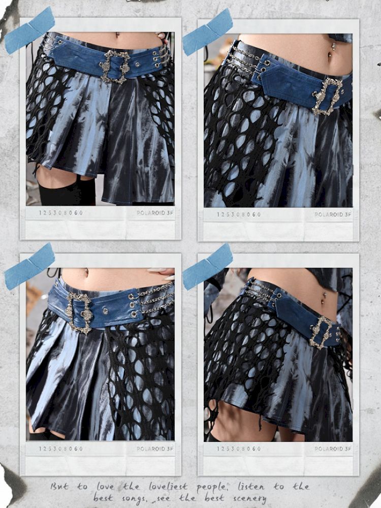 Irregular Pleated Low Waist Half Body Skirt【s0000013502】