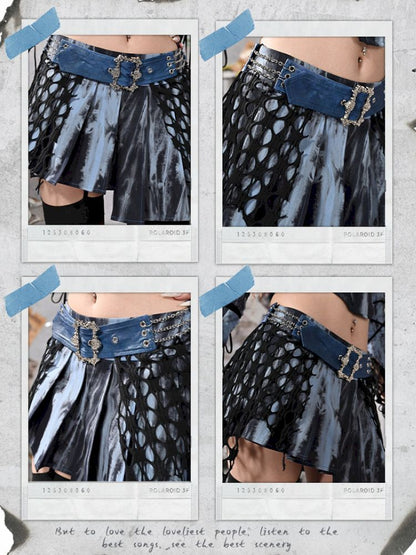 Irregular Pleated Low Waist Half Body Skirt【s0000013502】