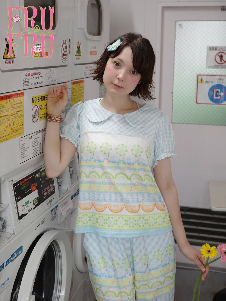 Strawberry Lime Print Loose T-Shirt【s0000017765】