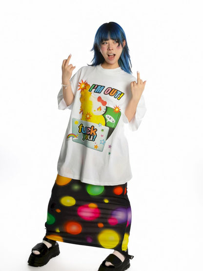 Streetwear loose cotton T-shirt【s0000013171】