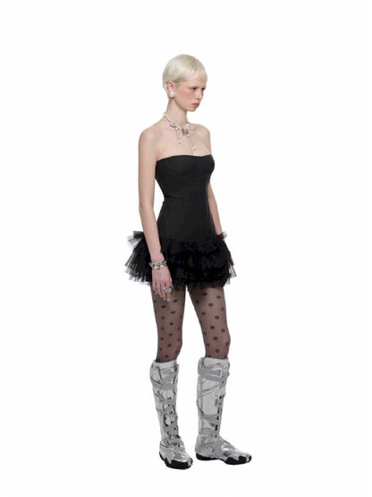 Fishbone Breasted Veil Skirt【s0000011605】