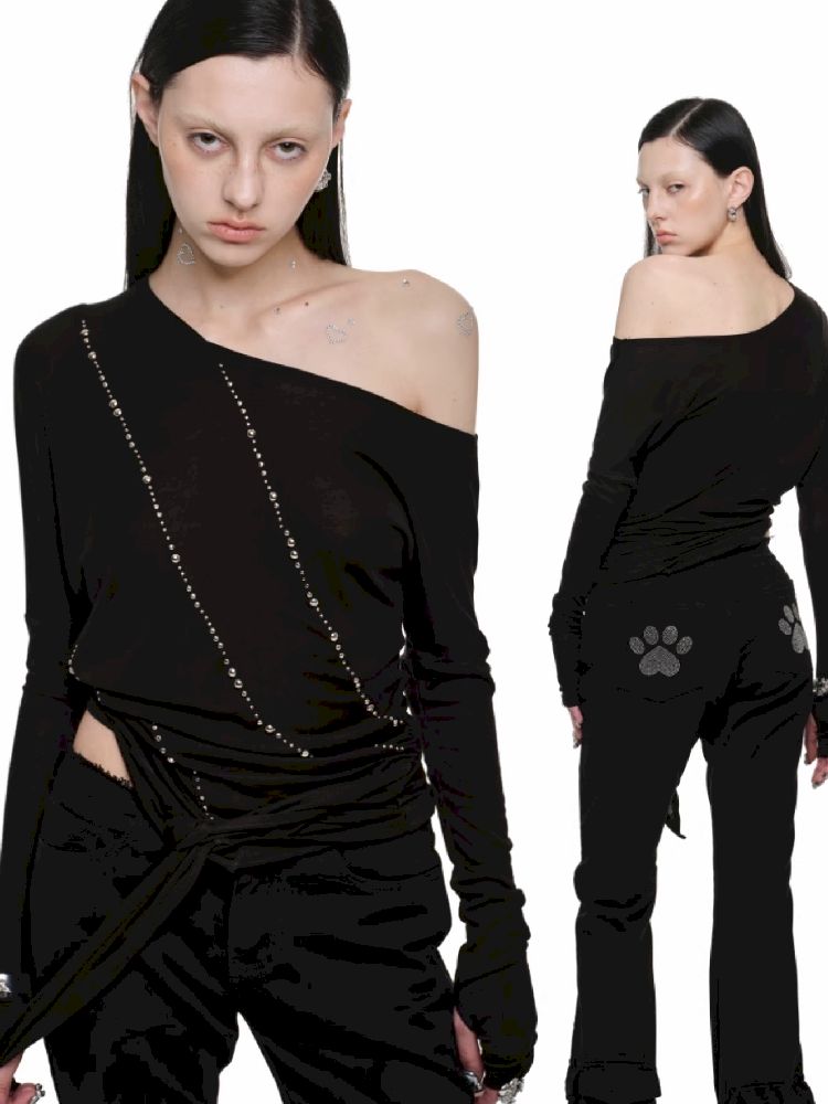 Washed Canvas Retro Flared Pants【s0000011574】