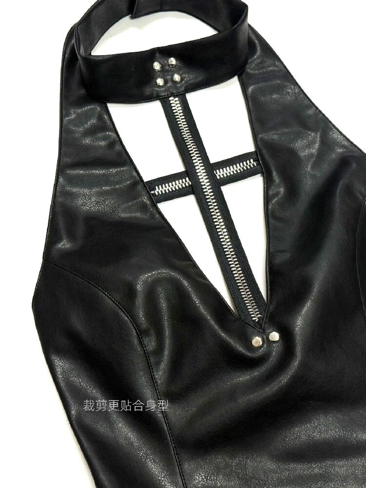 Halterneck Cross Tooth Skirt【s0000016948】