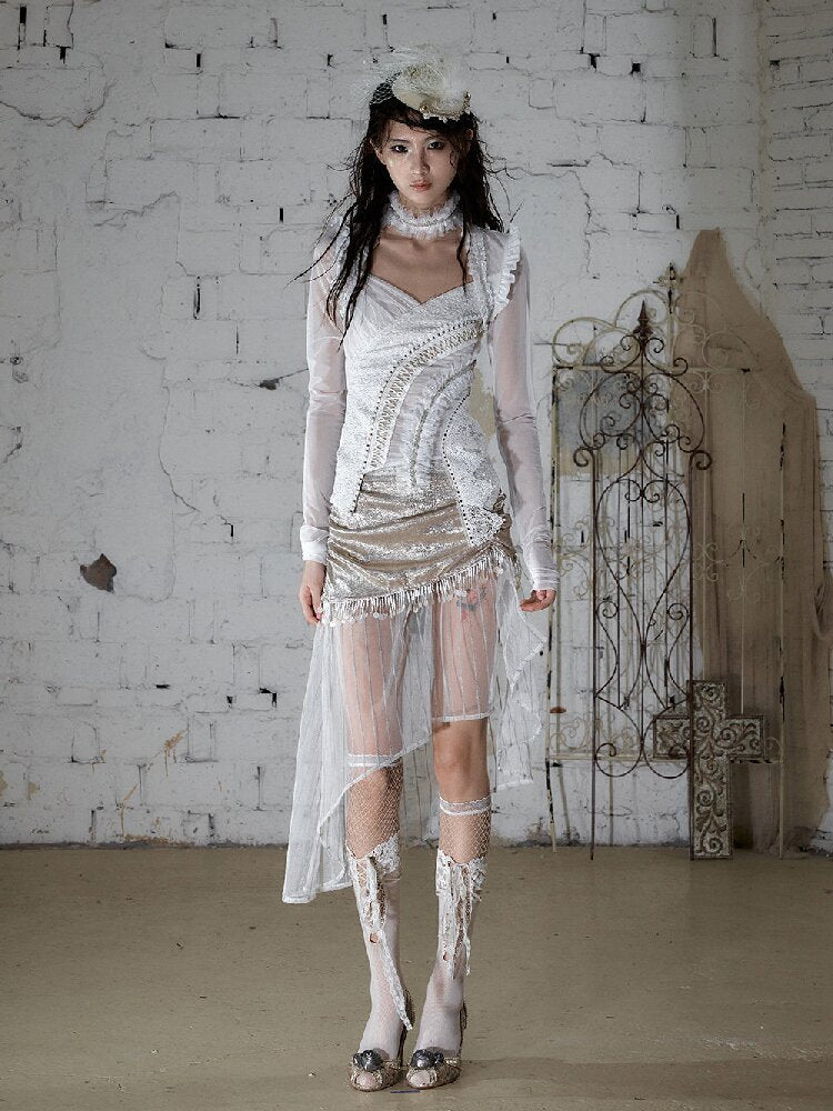 French Palace Satin Mermaid Skirt【s0000017238】