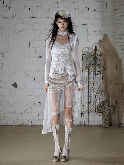 French Palace Satin Mermaid Skirt【s0000017238】