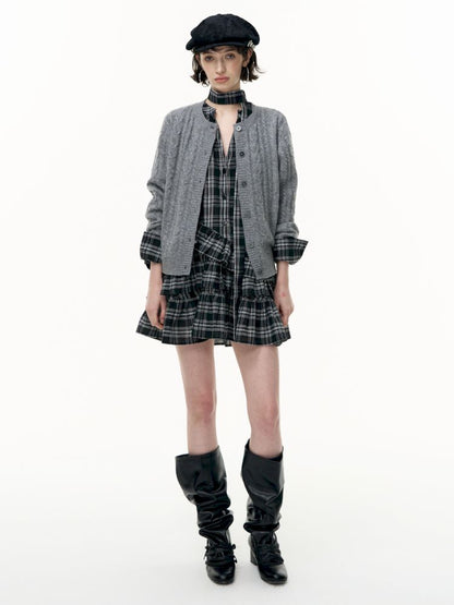Plaid Ruffle Dress【s0000013739】