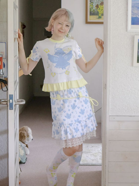 White Ange L Maiden Printe D 스커트 [S0000009091]