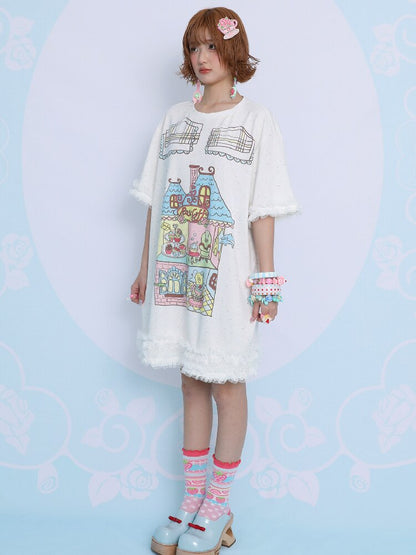 Print Versatile Pleated Half Skirt【s0000017452】