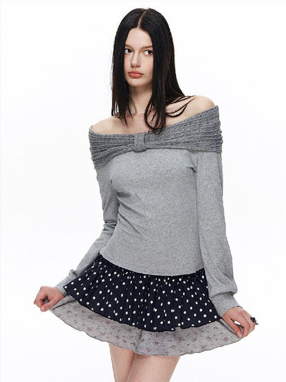 Floral Plaid Polka Dot Cake Skirt【s0000015885】