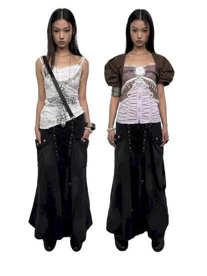 Backless Long Half Skirt【s0000012214】