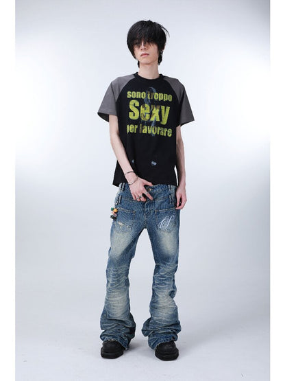 Digital Print Raglan T-Shirt【s0000016179】