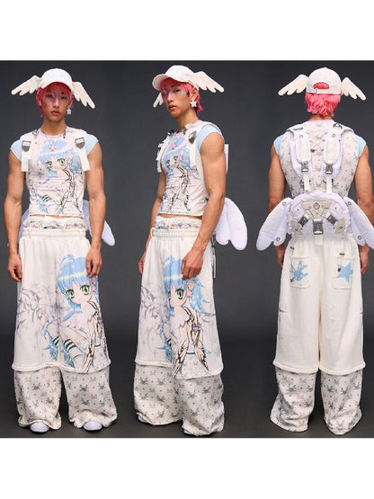 Angel Girl Printed Slim T-Shirt【s0000017289】