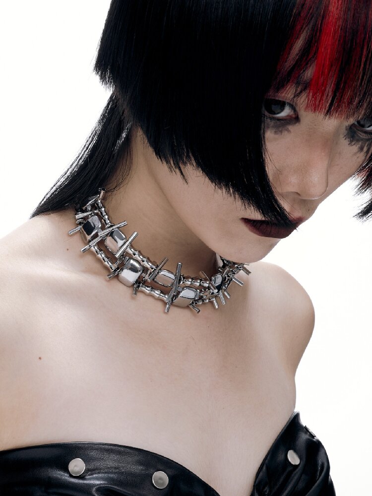 Illusory Heavy Duty Punk Choker Chain【s0000018814】