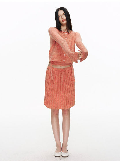 Sunset Floral Pleated Knit Set【s0000015870】