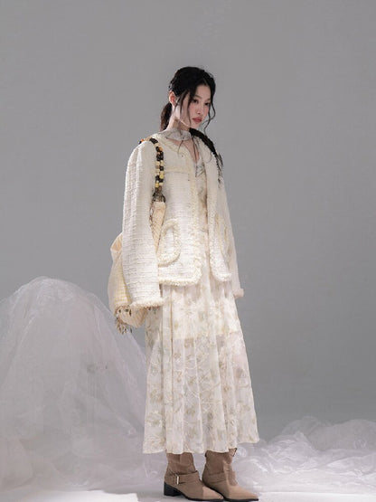 Broken Apricot White Wool Jacket【s0000015735】