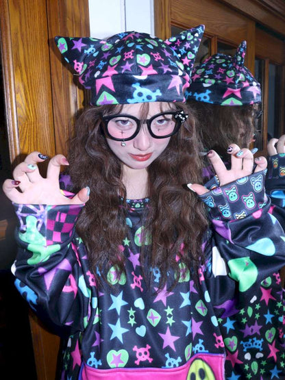 Subculture Print Niche Punk Style Retro Hat【s0000014629】