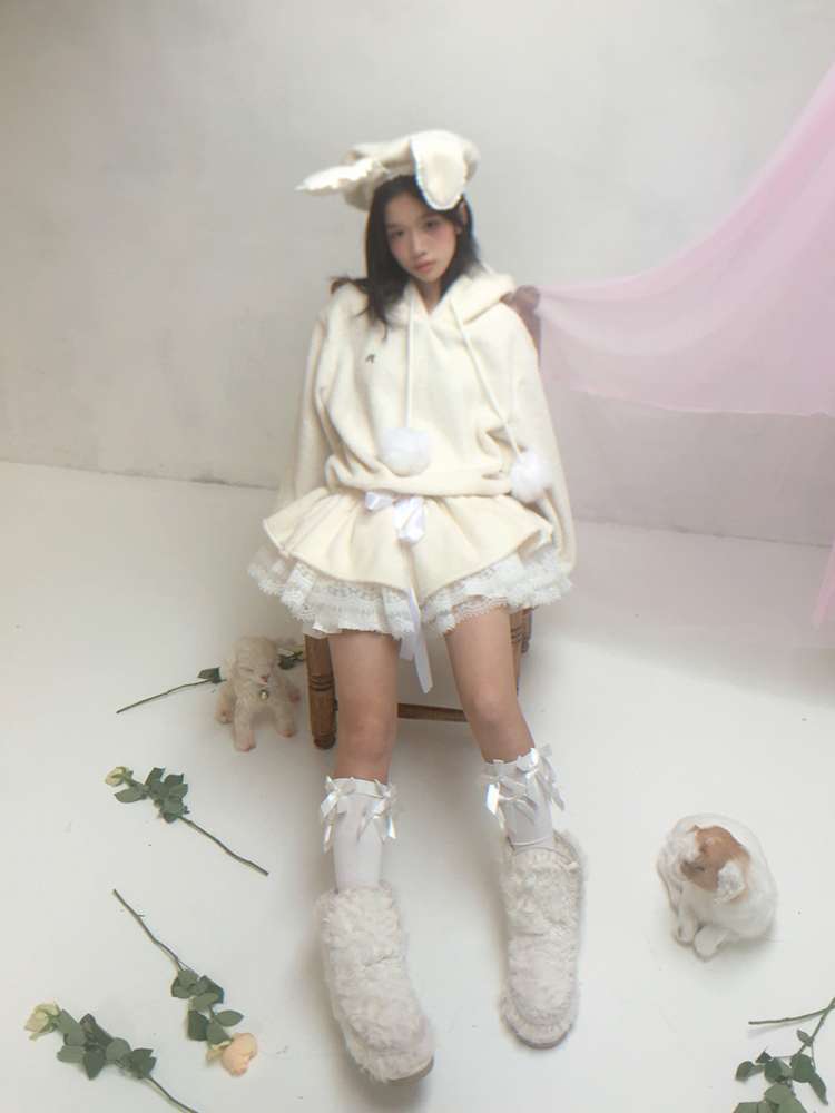 Plush Angel Ears Low Waist Dress【s0000014941】