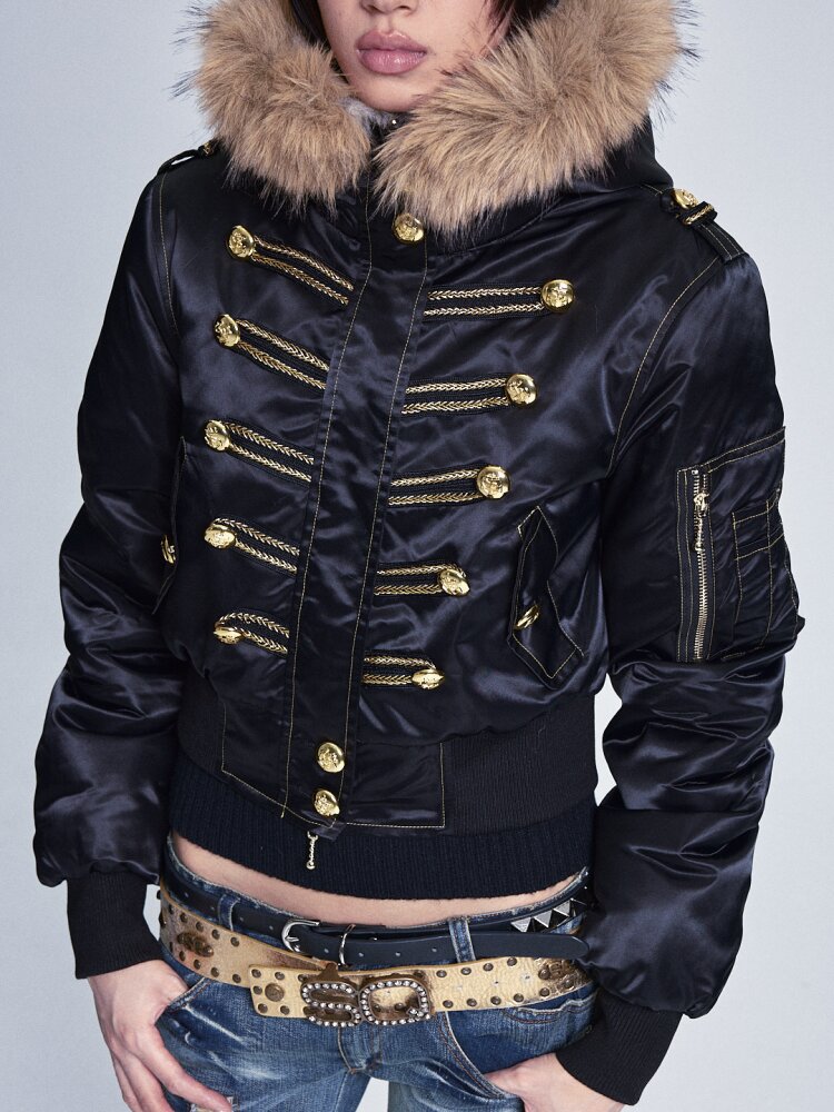 Fur Collar Hooded Cropped Jacket【s0000015561】 – SCULTURE（エス