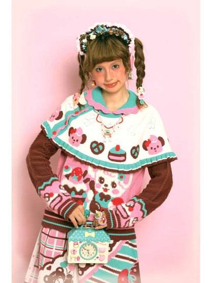 Cable-Knit Cape Sweater【s0000014520】