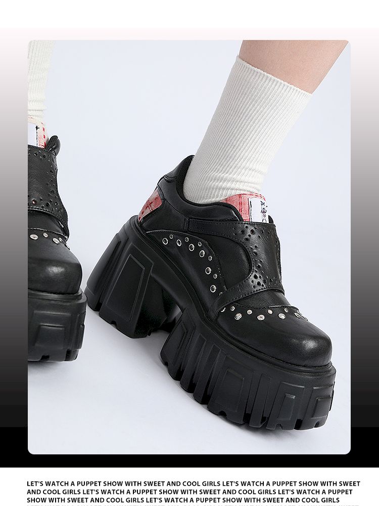 Red plaid thick bottom shoes【s0000013360】