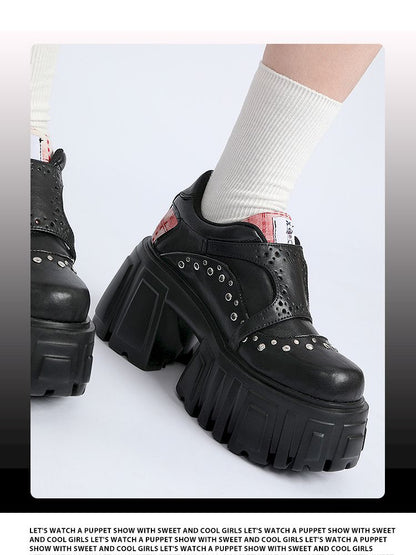 Red plaid thick bottom shoes【s0000013360】