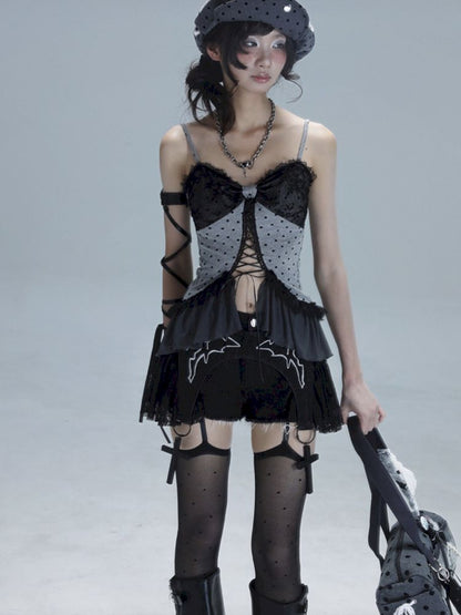 Hollow Out Splicing Ayahuasca Camisole Top【s0000013480】