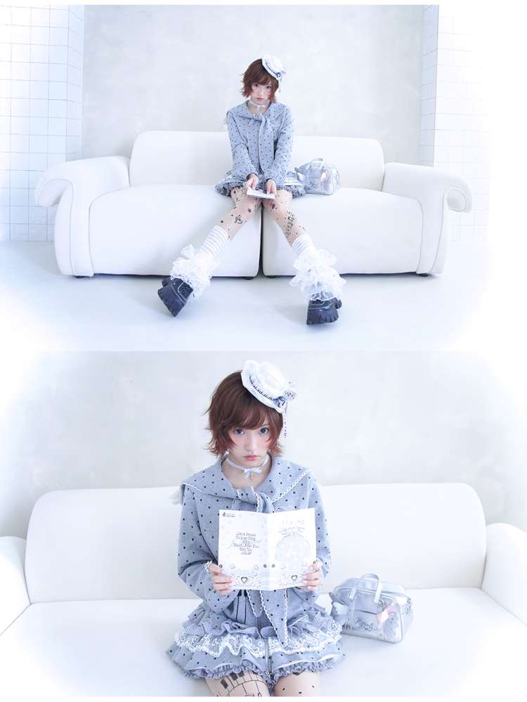 Antique Ghost Girl Gray Sailor Dress【s0000014696】