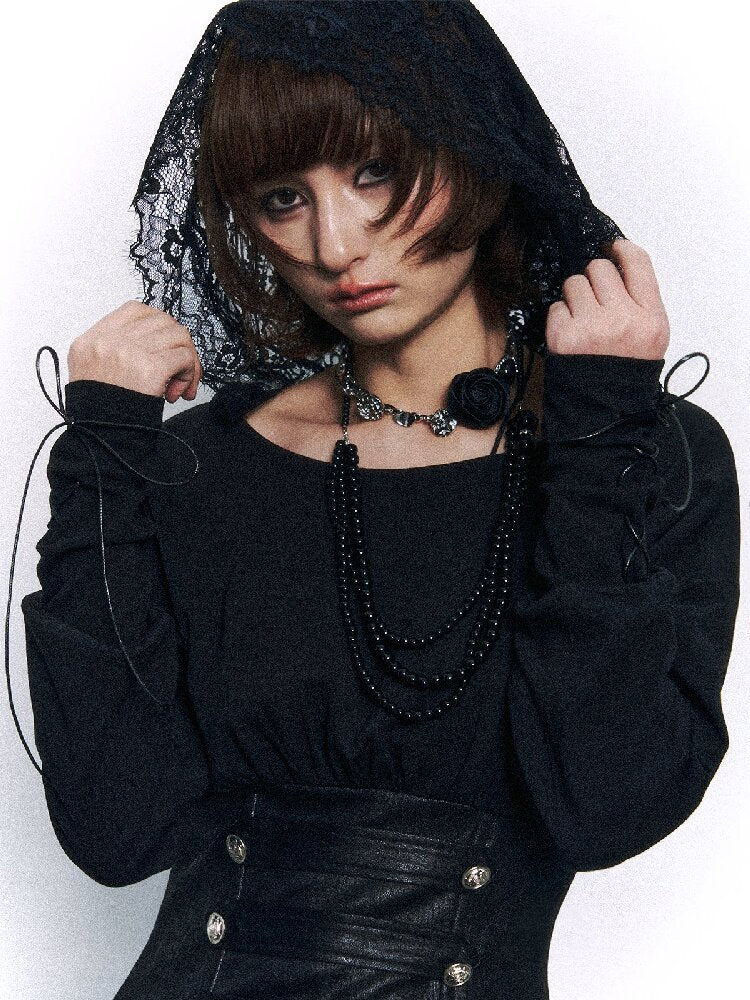 Court Punk Patchwork Hooded Knitwear【s0000015964】