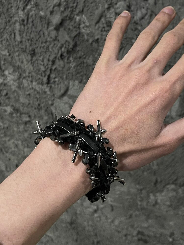 Heavy Work Handmade Cowhide Bracelet【s0000018879】