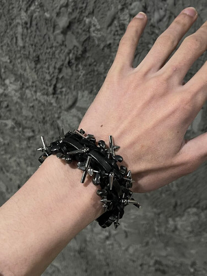Heavy Work Handmade Cowhide Bracelet【s0000018879】
