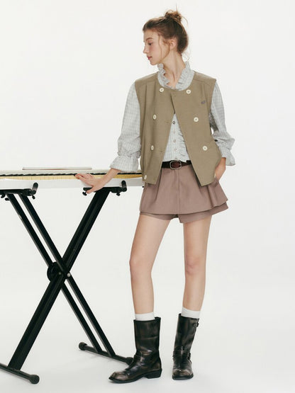 Lily Valley Double Breasted Vest【s0000015674】