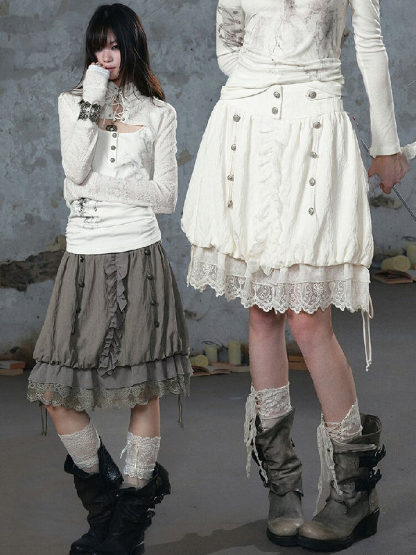 Chiffon Lace Patchwork Dress【s0000018106】
