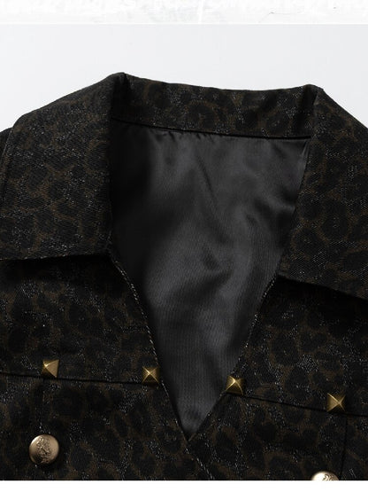 Lace Leopard Print Denim Jacket【s0000016212】