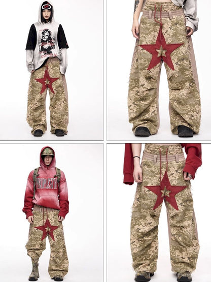 Raw Edge Patchwork Wide Leg【s0000011354】