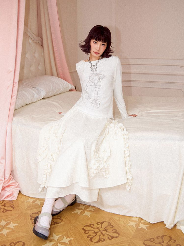 Butterfly Plate Flower Halter Skirt【s0000011642】