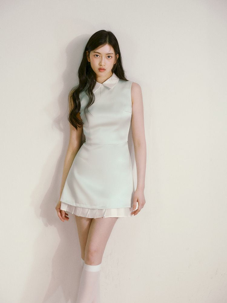 False Two Piece Hem Straight Dress【s0000013245】