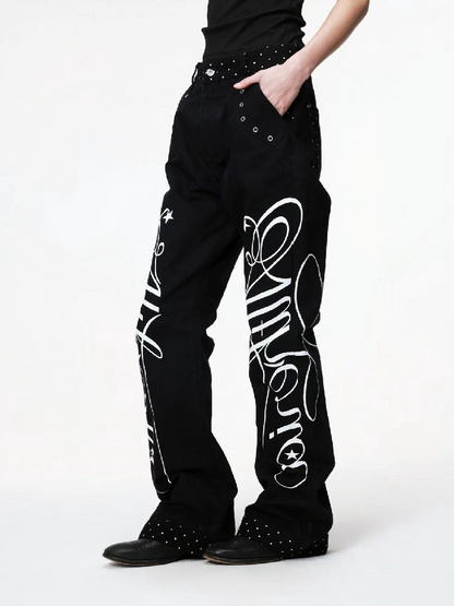 Vintage Polka Dot Knife Jeans【s0000018207】