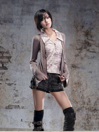 V-Neck Pullover Long-Sleeve Knit Top【s0000014492】